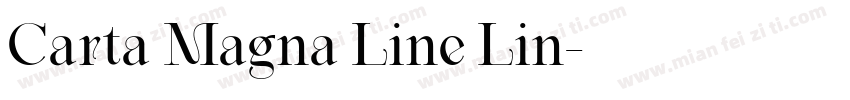 Carta Magna Line Lin字体转换
